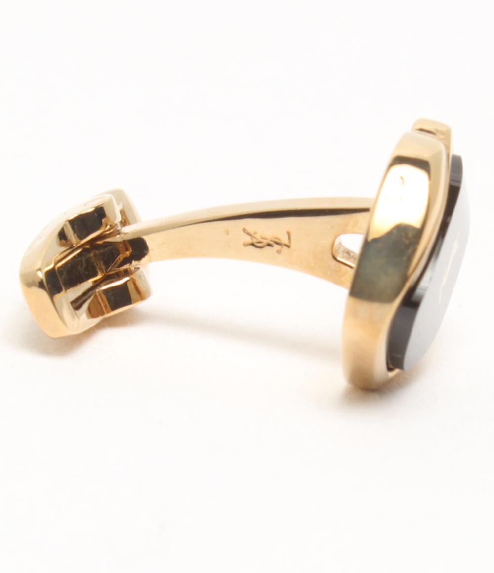 美品 イヴ・サンローラン タイバー タイピン カフス ロゴ 2点セット メンズ YVES SAINT LAURENT