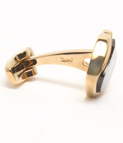 美品 イヴ・サンローラン タイバー タイピン カフス ロゴ 2点セット メンズ YVES SAINT LAURENT