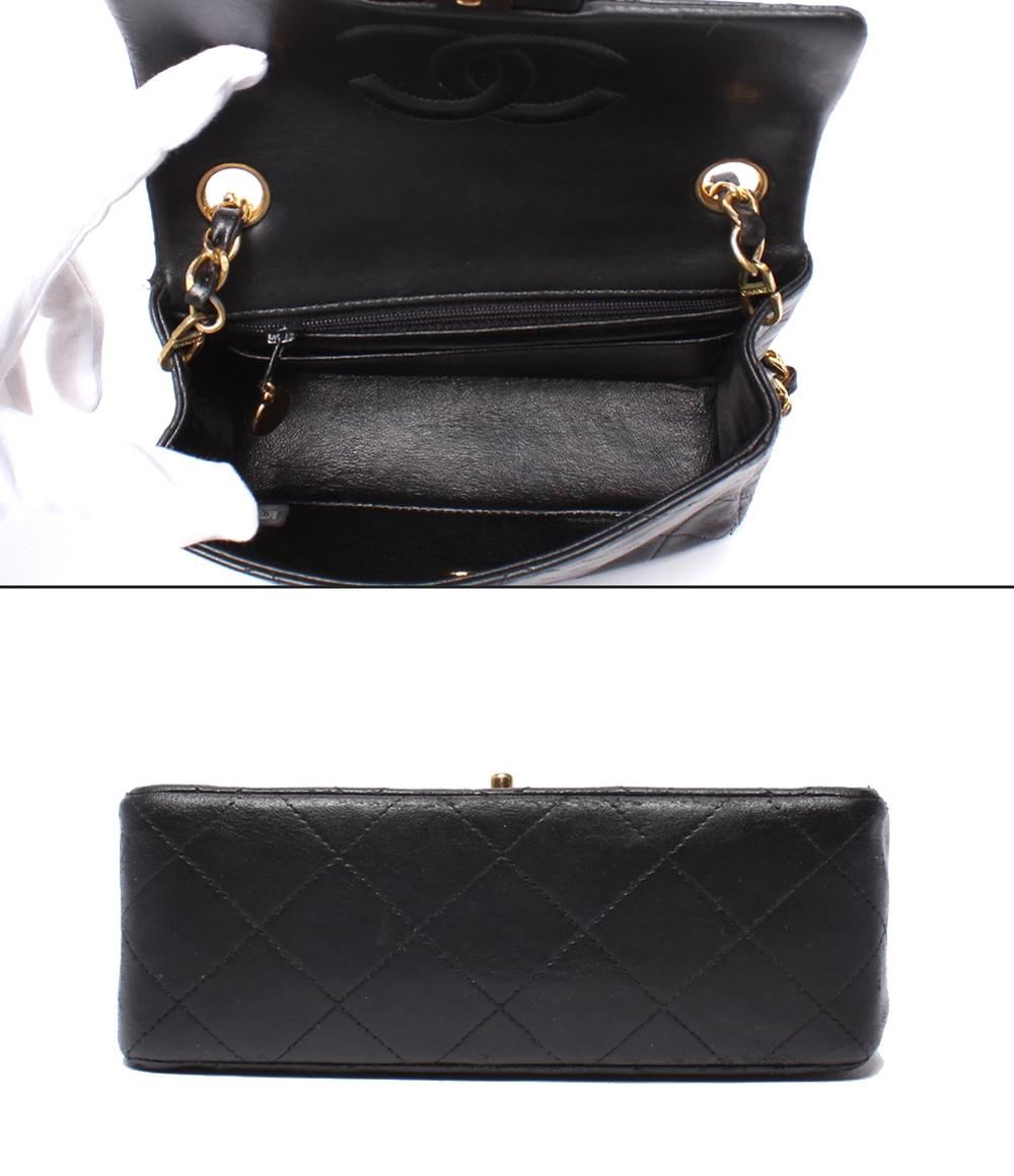 CHANEL チェーンショルダーバッグ ゴールド金具 ラムスキン 4番台 シングルチェーン シングルフラップ ミニマトラッセ レディース シャネル