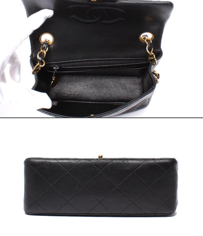 CHANEL チェーンショルダーバッグ ゴールド金具 ラムスキン 4番台 シングルチェーン シングルフラップ ミニマトラッセ レディース シャネル
