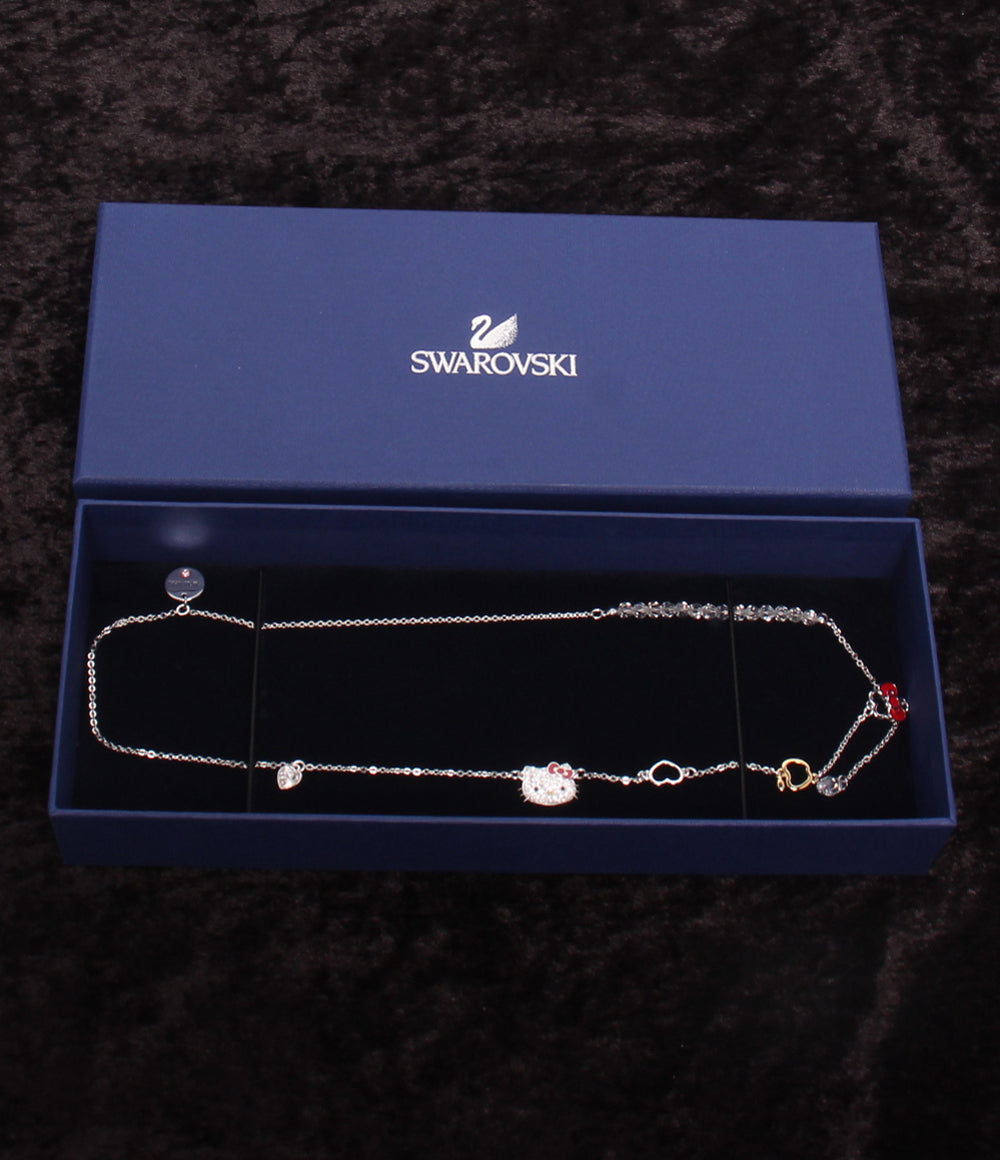 美品 SWAROVSKI SANRIO ネックレス 1097209 ハローキティモチーフ Hello Kitty Toggle レディース スワロフスキー