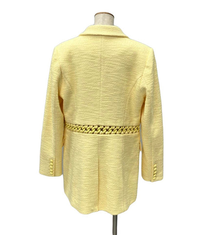 美品 レベッカヴァランス ブークレ ツイードブレザー ジャケット チェーン付き レディース SIZE 12 (L) REBECCA VALLANCE