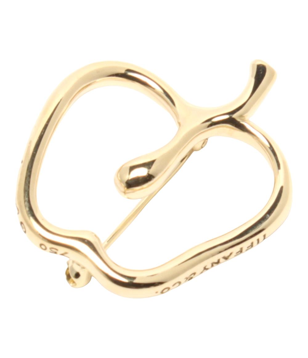 美品 TIFFANY&Co. ブローチ K18 エルサ ペレッティ アップルモチーフ レディース ティファニー