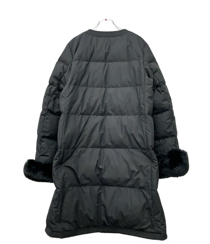 GRACE CONTINENTAL ダウンコート ノーカラートリミンクダウンCT 0220463091-00 レディース SIZE 38 (M) グレースコンチネンタル