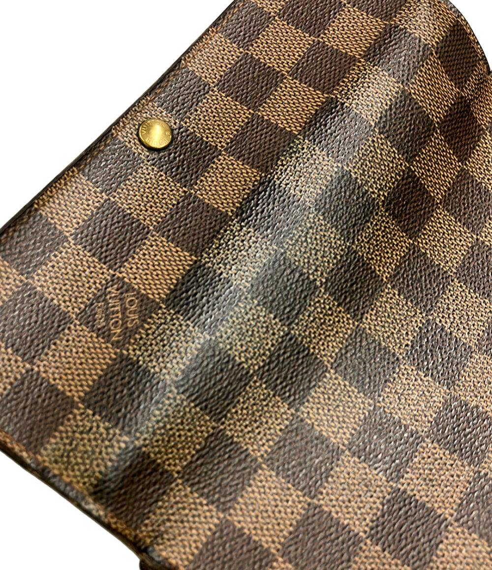 LOUIS VUITTON 長財布 ポシェット ポルト モネ クレディ ダミエ エベヌ N61724 レディース メンズ ルイ・ヴィトン