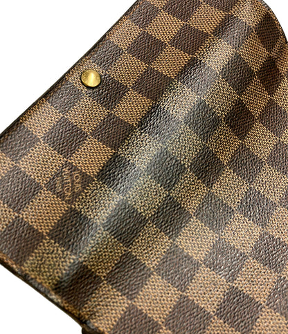 LOUIS VUITTON 長財布 ポシェット ポルト モネ クレディ ダミエ エベヌ N61724 レディース メンズ ルイ・ヴィトン