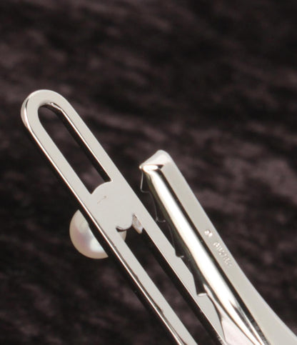 美品 MIKIMOTO タイピン タイバー SV パール 6mm メンズ ミキモト