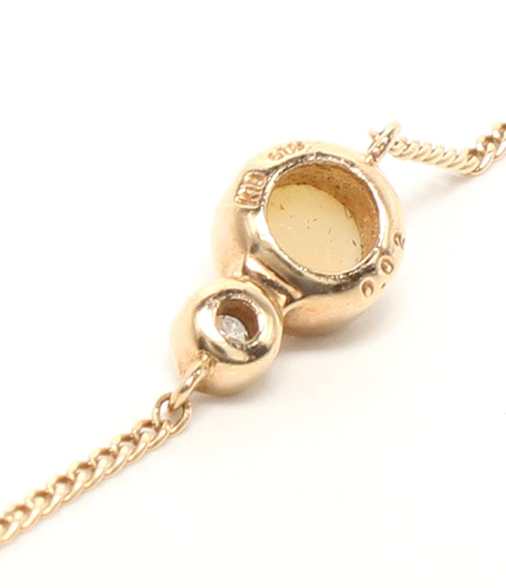 美品 ete ブレスレット K10 ダイヤ 0.02ct オパール レディース エテ