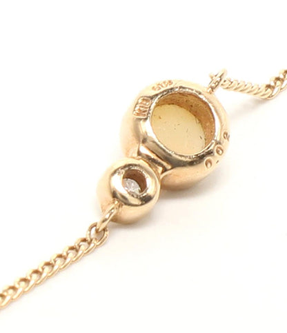 美品 ete ブレスレット K10 ダイヤ 0.02ct オパール レディース エテ