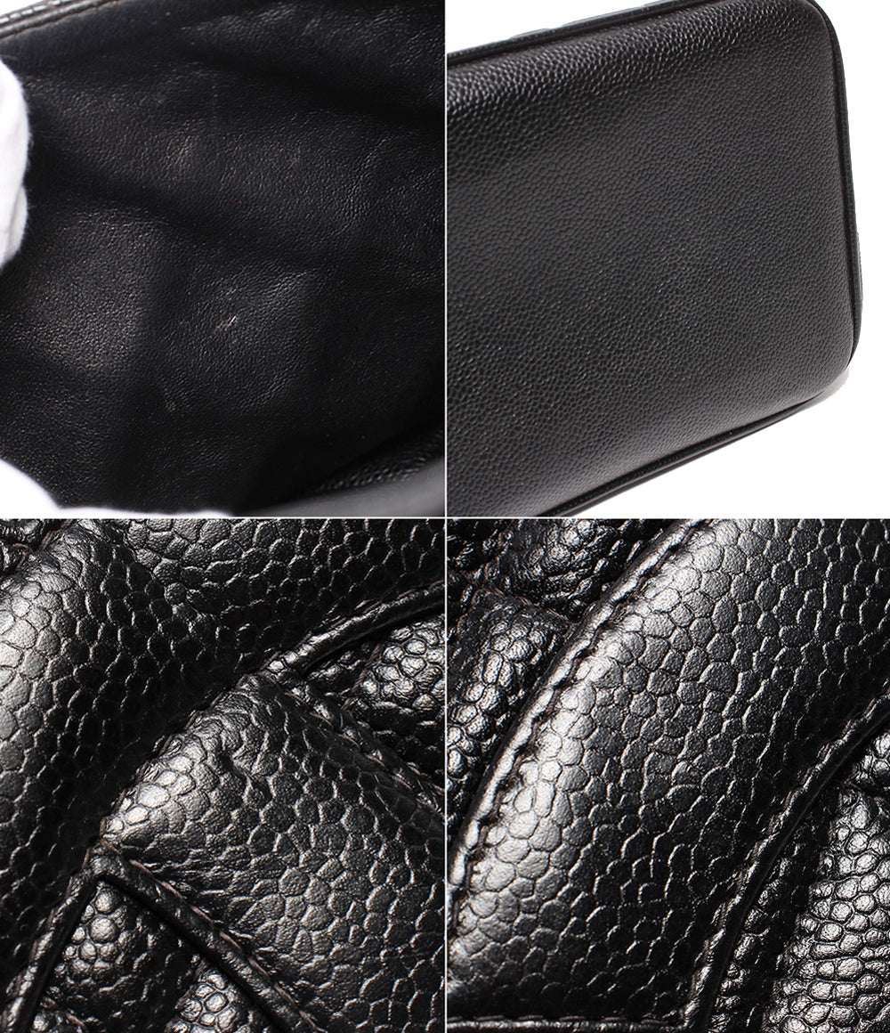 CHANEL トートバッグ シルバー金具 キャビアスキン マトラッセ 復刻トート ６番台 A01804 レディース シャネル