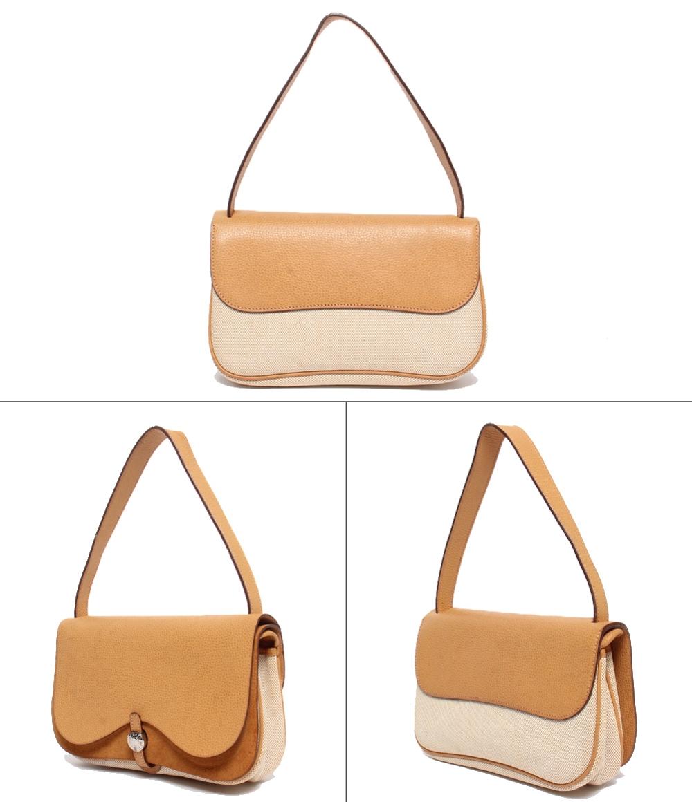 HERMES 2WAYハンドバッグ ショルダーバッグ 肩掛け □I刻印 シルバー 