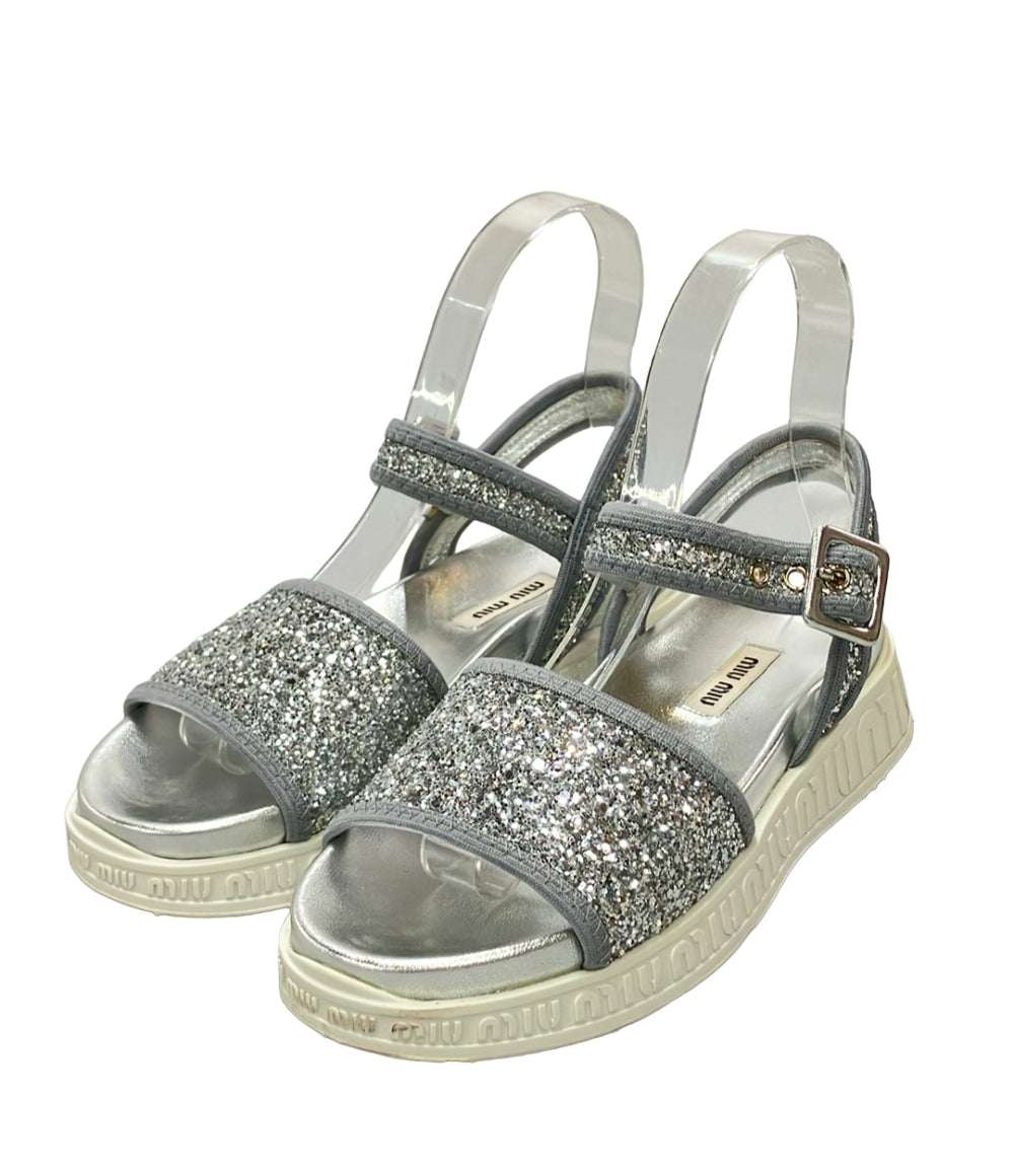 Miu Miu グリッター プラットフォームサンダル レディース SIZE 34 (22cm) ミュウ ミュウ