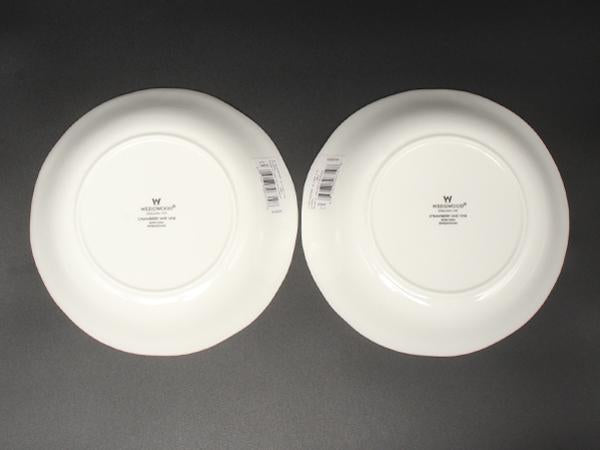 美品 WEDGWOOD サラダソーサー 皿 2点セット 18cm ストロベリー&バイン ウエッジウッド