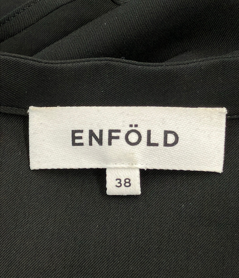ENFOLD 半袖 コンフォータブル ツイル ビッグシルエット ドレス 300ES233-3120 レディース SIZE 38 エンフォルド