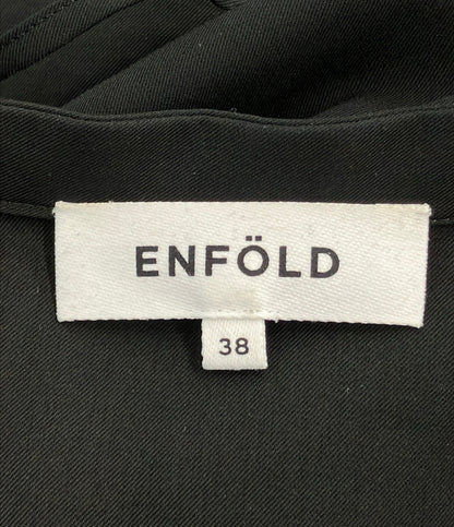 ENFOLD 半袖 コンフォータブル ツイル ビッグシルエット ドレス 300ES233-3120 レディース SIZE 38 エンフォルド