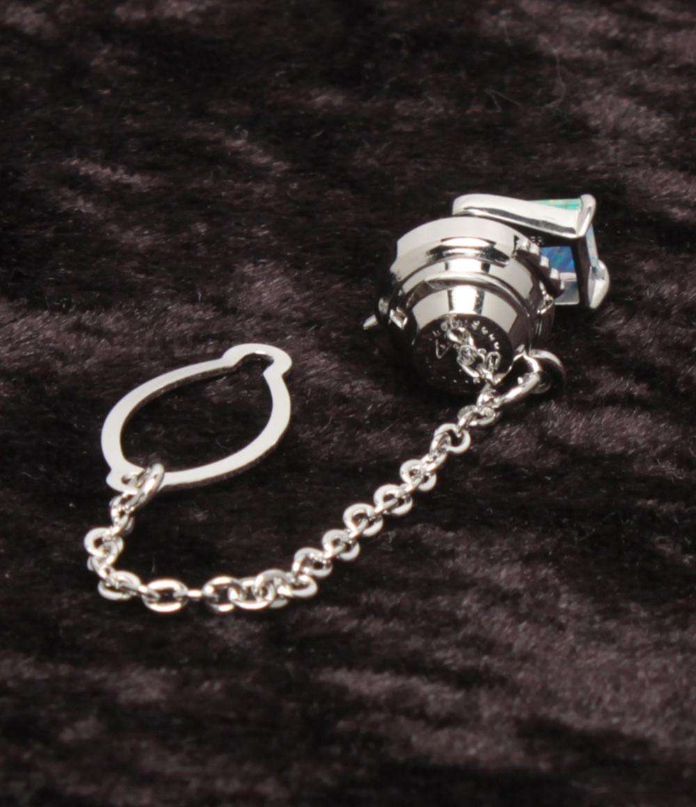 美品 クレサンベール タイピン SV クリエイテッドオパール メンズ CRESCENT VERT