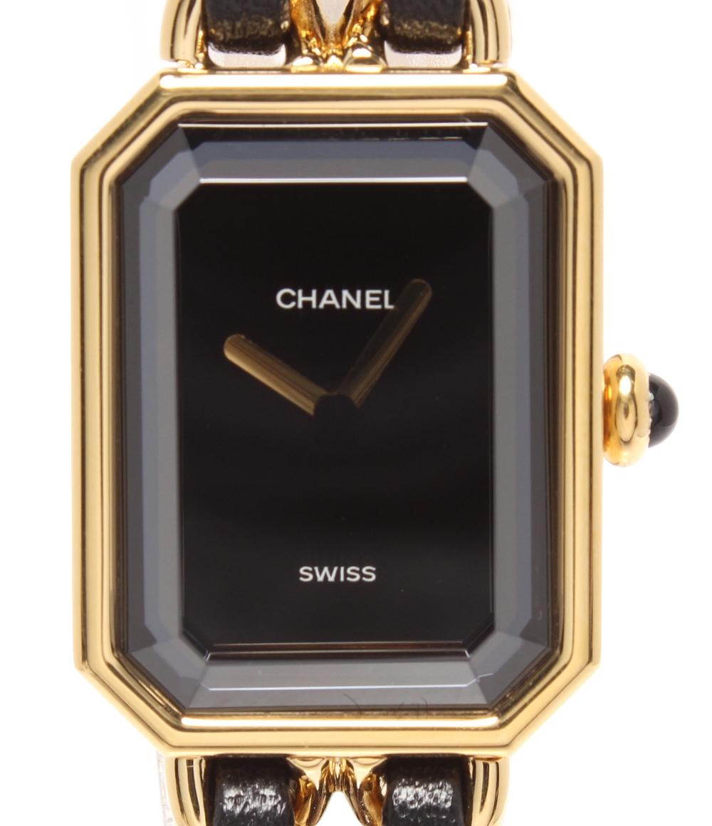 CHANEL 腕時計 プルミエール クオーツ ブラック シャネル