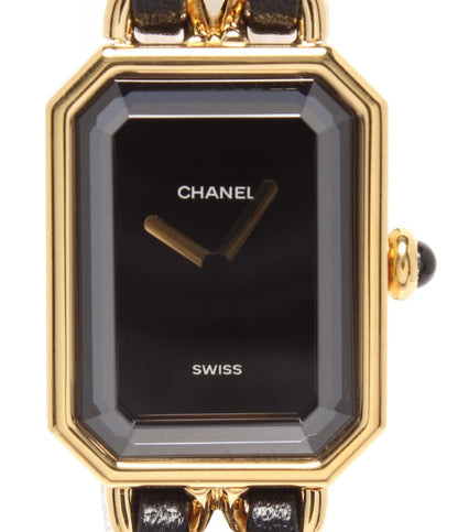 CHANEL 腕時計 プルミエール クオーツ ブラック シャネル