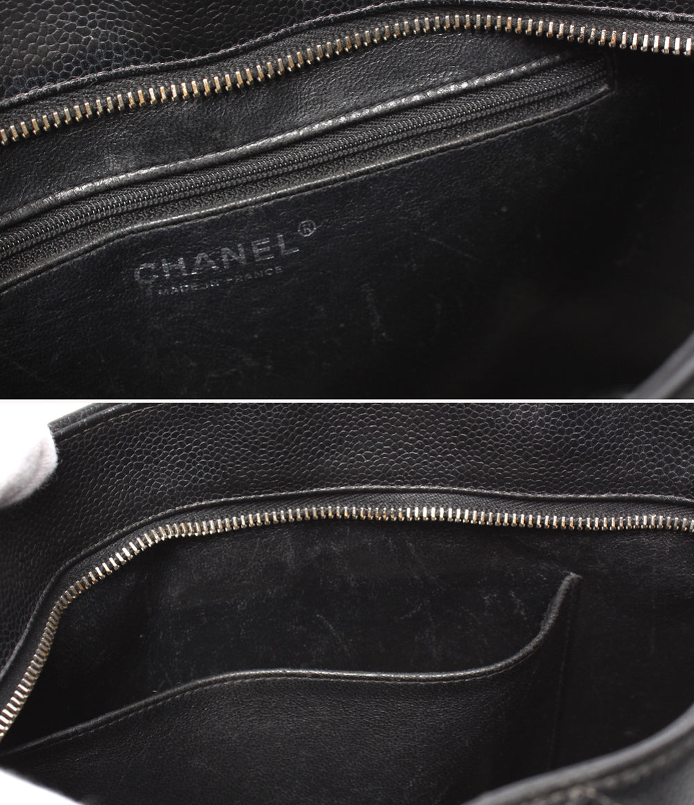 CHANEL ハンドバッグ トートバッグ シルバー金具 マトラッセ キャビアスキン 復刻 9番台 レディース シャネル