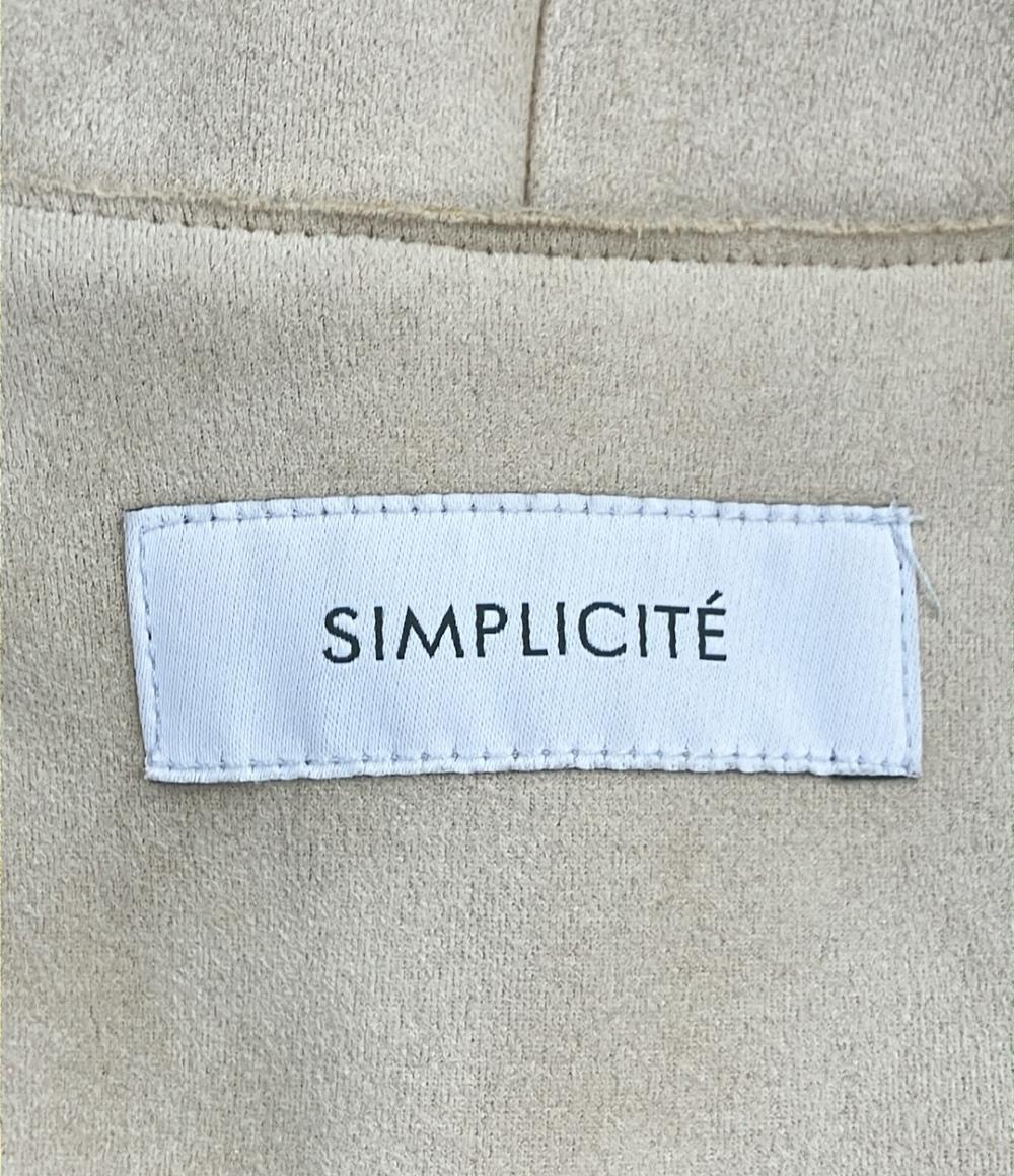 シンプリシテェ ノーカラースエードコート レディース Simplicite