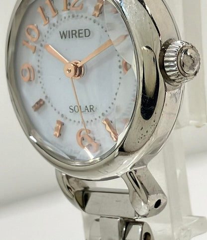 セイコー 腕時計 WIRED ワイアード ソーラー ホワイト V117-0CH0 レディース SEIKO