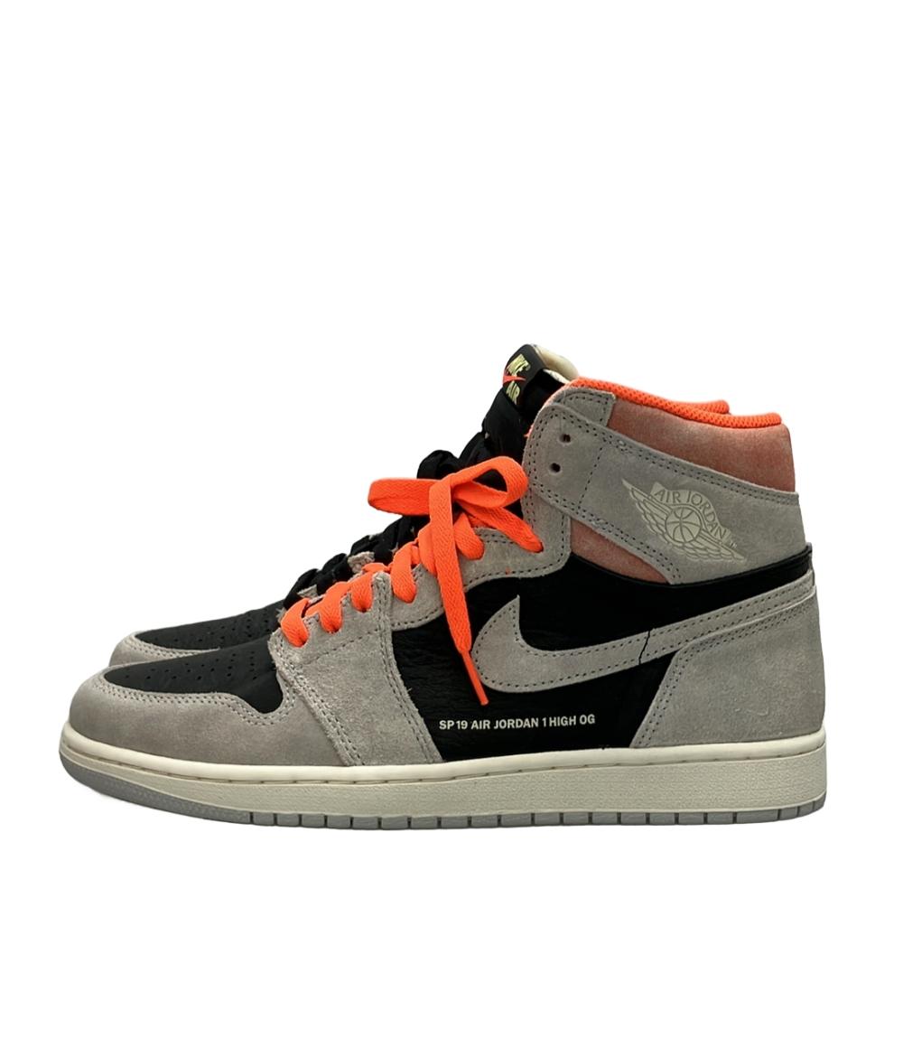 美品 Air Jordan NIKE ハイカットスニーカー ハイパークリムゾン エア