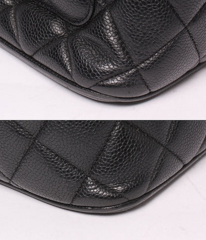 CHANEL トートバッグ ショルダーバッグ 肩掛け ゴールド金具 7番台 キャビアスキン レディース シャネル