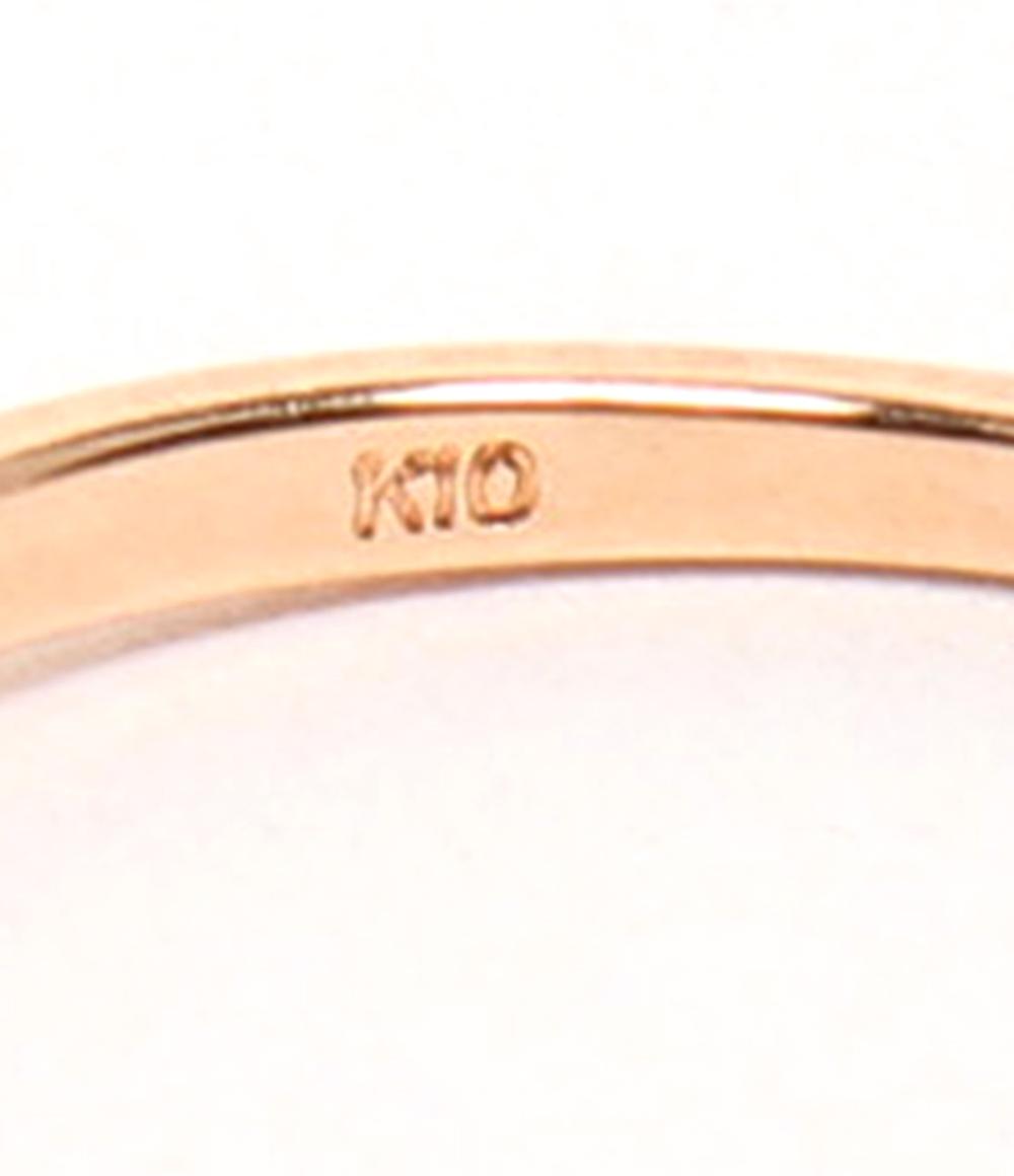 美品 VENDOME AOYAMA リング 指輪 K10 ダイヤ 1P レディース SIZE 9号 ヴァンドームアオヤマ