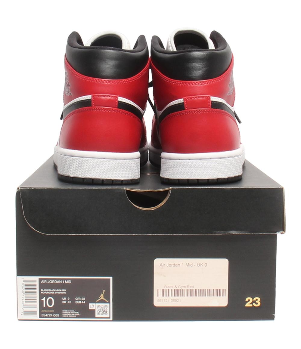 ナイキ エアジョーダン1 ミッド \"シカゴ ブラックトゥ\"29cm(箱あり) 楽天市場】NIKE AIR JORDAN 1 MID CHICAGO BLACK TOE black/blk-gym