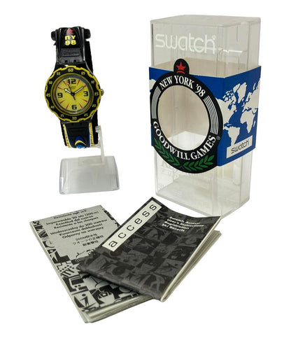 スウォッチ 腕時計 グッドウィル・ゲームズ 98年記念モデル スクーバ200 クオーツ イエロー SHB101 メンズ Swatch