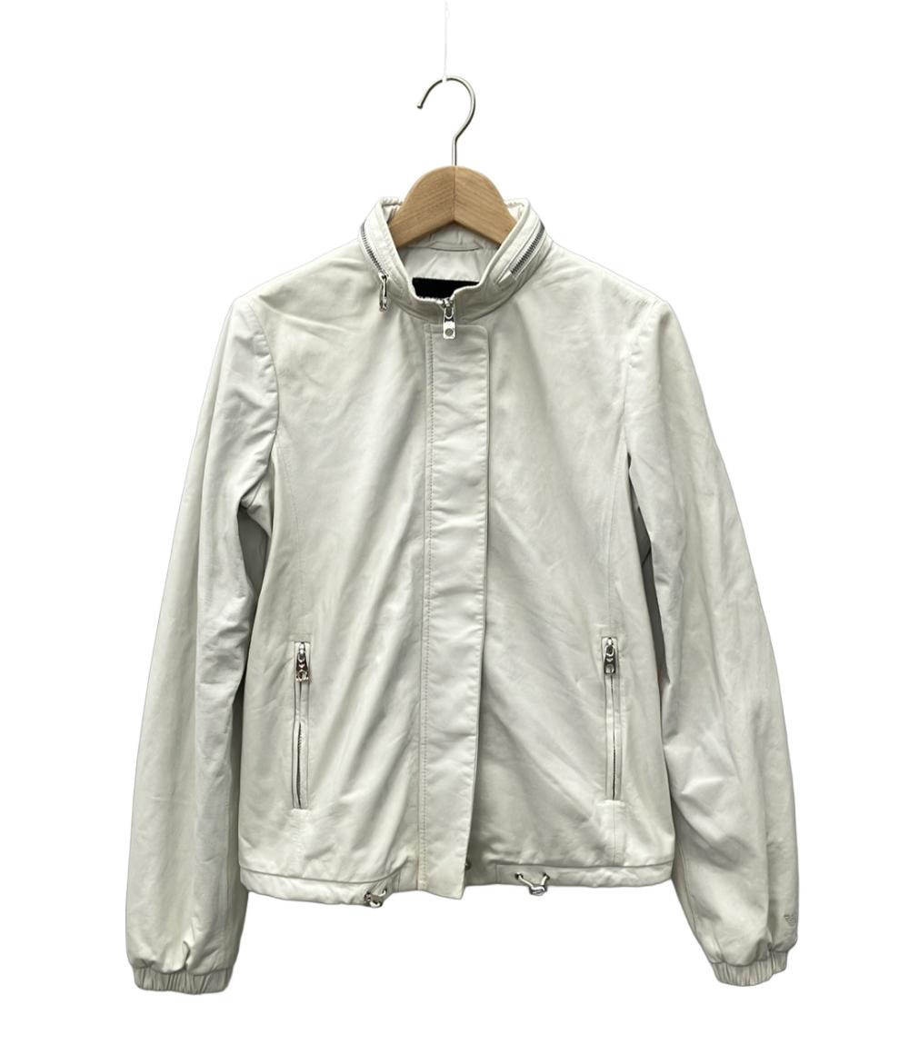 美品 エンポリオ・アルマーニ レザージャケット レディース SIZE 38 Emporio Armani