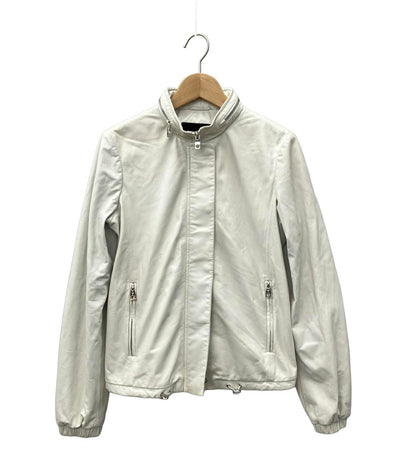 美品 エンポリオ・アルマーニ レザージャケット レディース SIZE 38 Emporio Armani