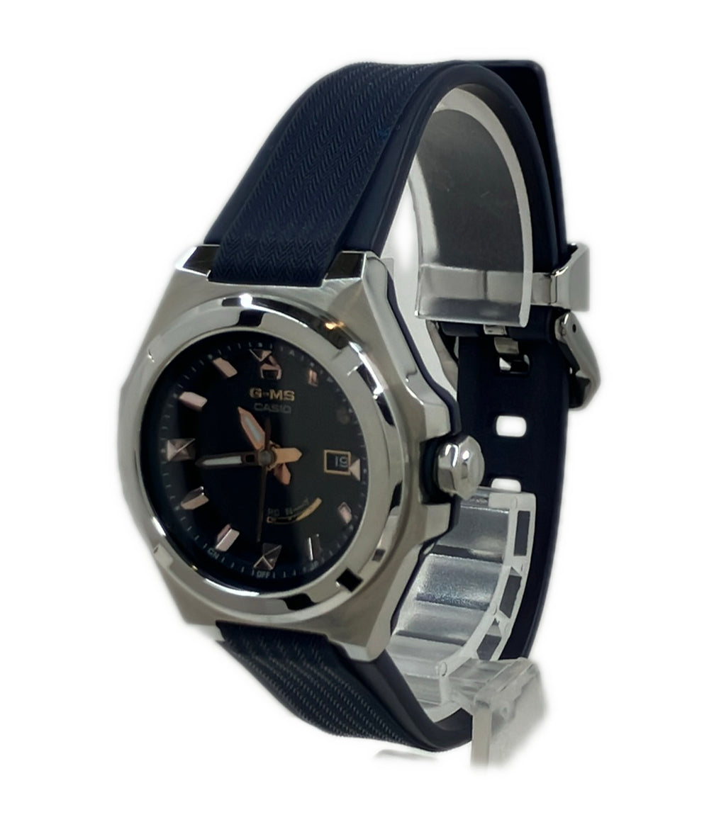 美品 CASIO 腕時計 G-MS ソーラー ネイビー MSG-W300 レディース カシオ