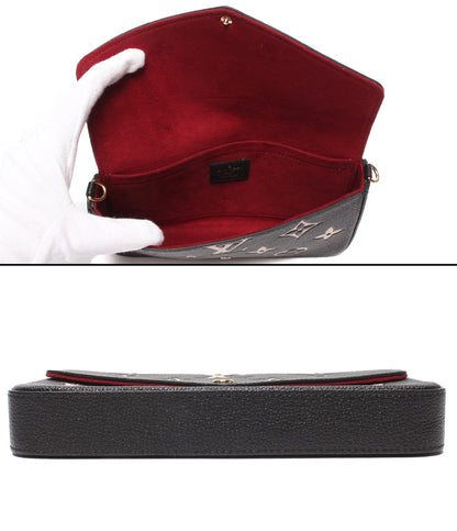 美品 LOUIS VUITTON チェーンウォレット ポシェット 肩掛け ポシェット フェリシー バイカラー モノグラム アンプラント M80482 レディース