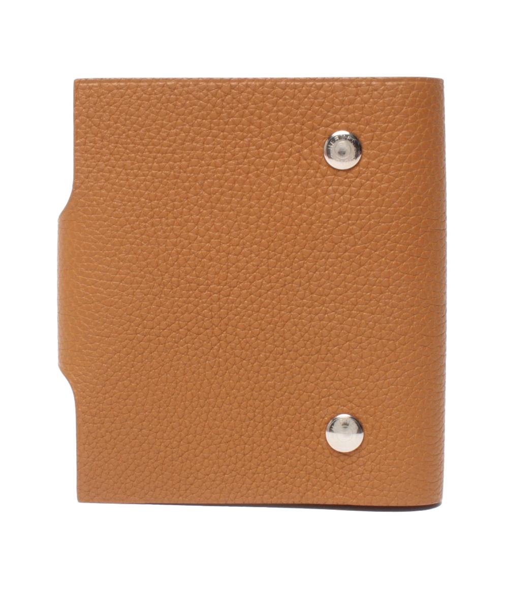 美品 HERMES ノートカバー □M刻印 シルバー金具 ユリス ミニ レディース メンズ エルメス