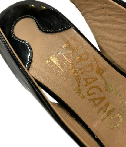 Salvatore Ferragamo ウェッジソールエナメルサンダル YW 00927 レディース SIZE 4 1/2 サルヴァトーレフェラガモ
