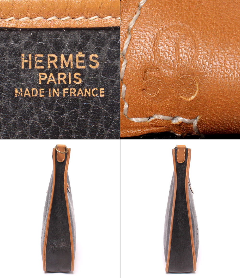HERMES ショルダーバッグ 肩掛け 斜め掛け ゴールド金具 ◯T刻印 エヴリン GM レディース エルメス