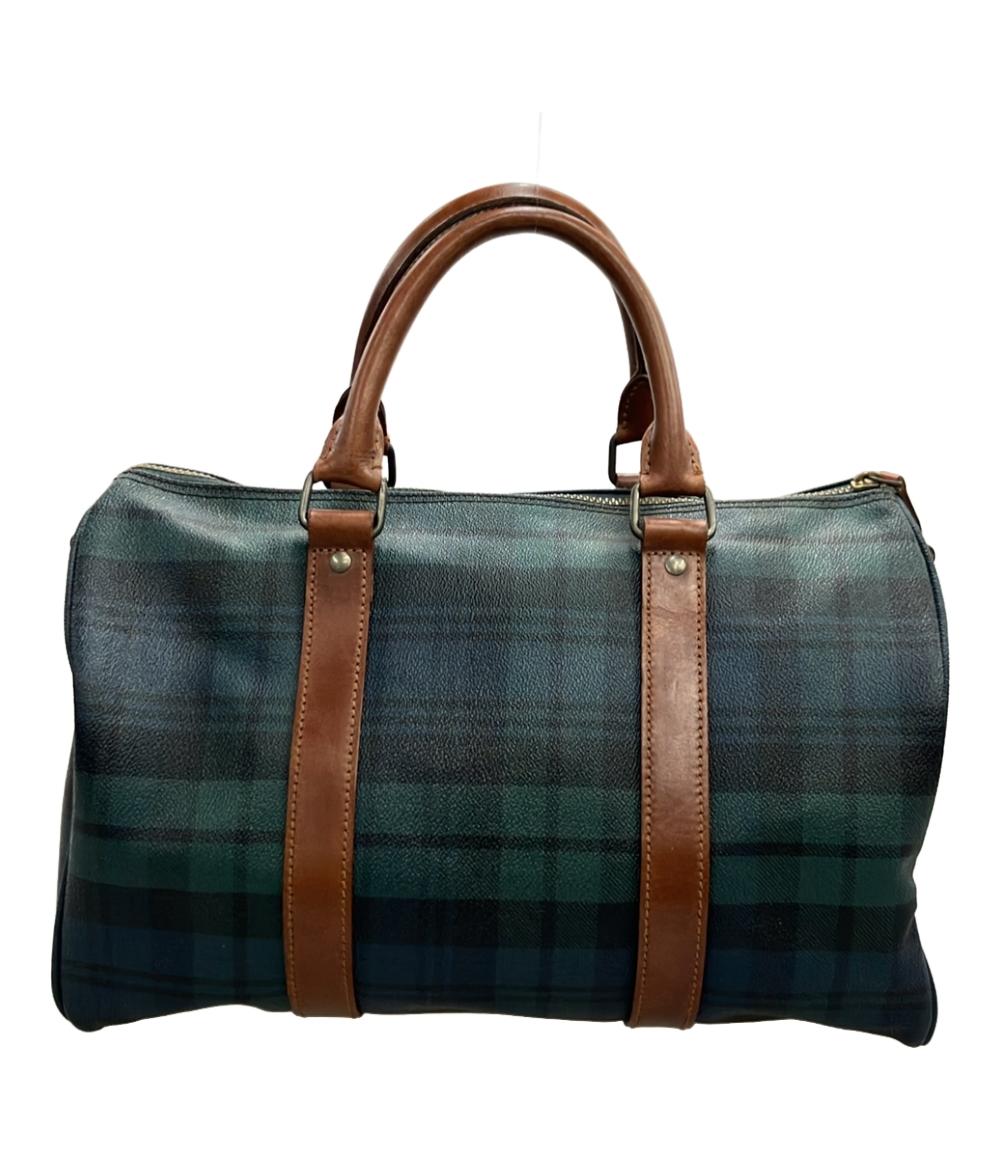 POLO Ralph Lauren ハンドバッグ　タータンチェック　グリーン POLO RALPH LAUREN ハンドバッグ ミニボストンバッグ チェック柄