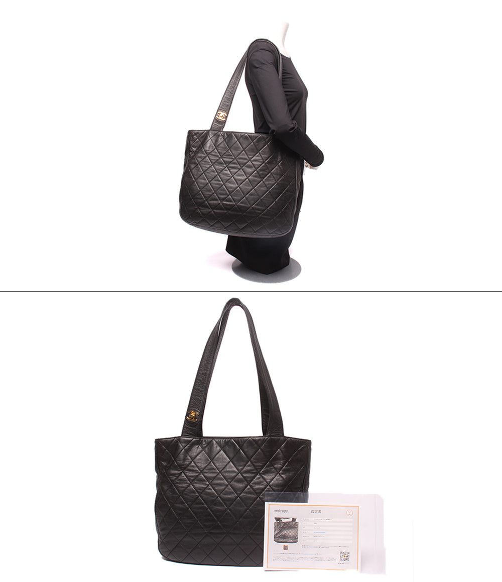 CHANEL トートバッグ ショルダーバッグ 肩掛け ゴールド金具 3番台 マトラッセ レディース シャネル
