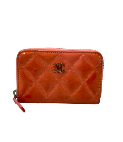 CHANEL カードケース エナメル マトラッセ レディース シャネル