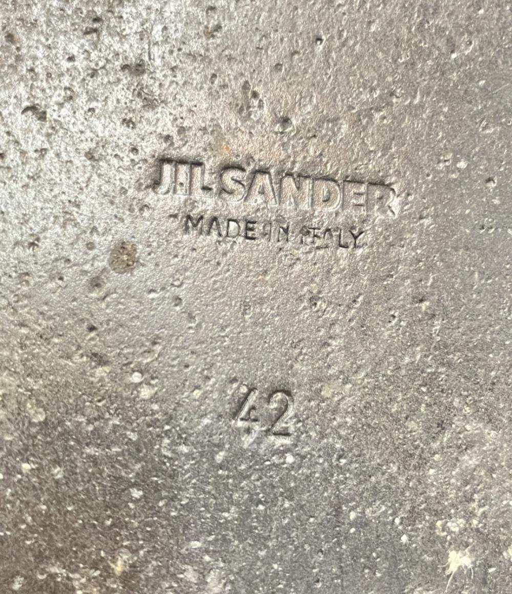 JIL SANDER スライドサンダル クロスストラップ レザー メンズ SIZE 42 27(cm) ジルサンダー