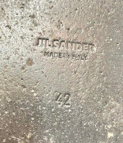 JIL SANDER スライドサンダル クロスストラップ レザー メンズ SIZE 42 27(cm) ジルサンダー