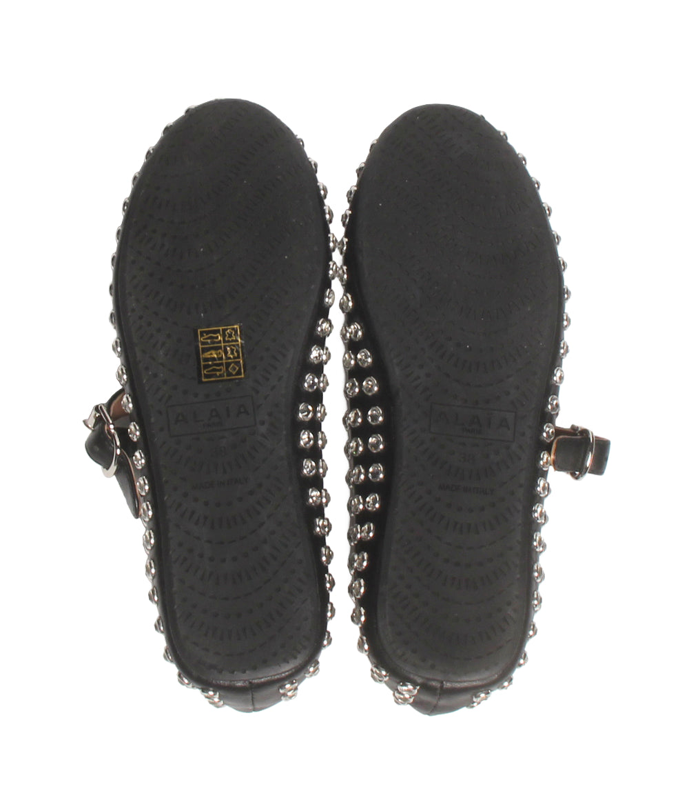 ALAIA バレエシューズ フラット ラインストーン レディース SIZE 38 アライア