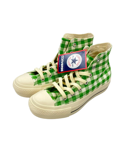 美品 CONVERSE ハイカットスニーカー ギンガムチェック 花 ALL STAR PLTS FLOWERPATCH HI 5SD887 レディース SIZE 24.0 コンバース