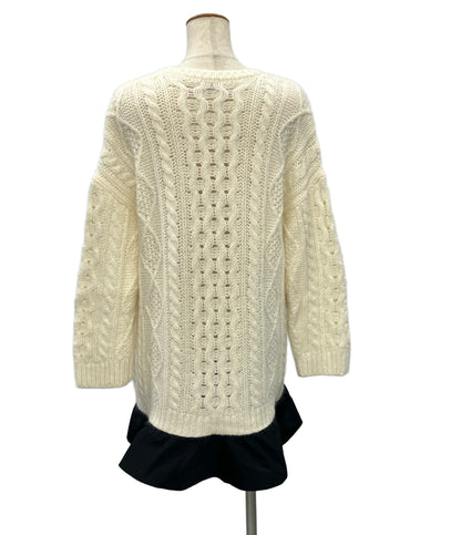 RED VALENTINO ニット切替ワンピース 1R3KC14J6KA レディース SIZE S レッドヴァレンティノ