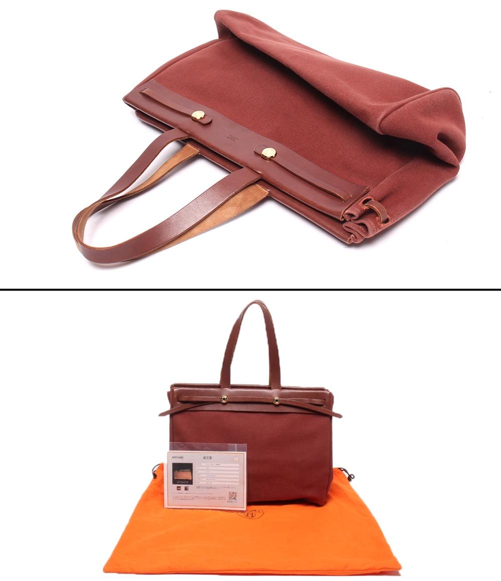 HERMES トートバッグ □F刻印 ゴールド金具 カバスGM エールバッグ