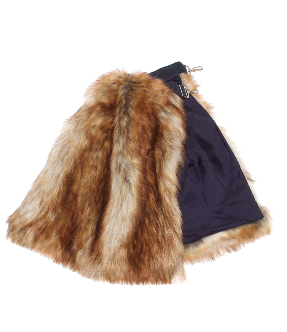 美品 Sacai ファーラップスカート 19-0011S レディース サカイ