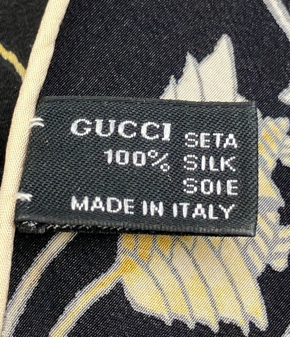GUCCI グッチ　大判スカーフ　ストール　総柄　シルク100% ヴィンテージ 美品 グッチ シルク 大判スカーフ ストール グッチ GUCCI ストール