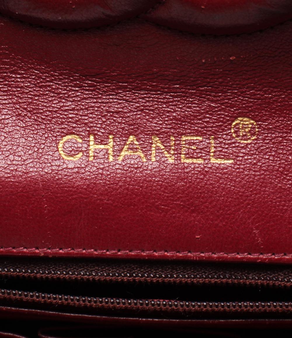 CHANEL チェーンショルダーバッグ シングルフラップ 斜め掛け ヴィンテージ ラムスキン ゴールド金具 マトラッセ レディース シャネル