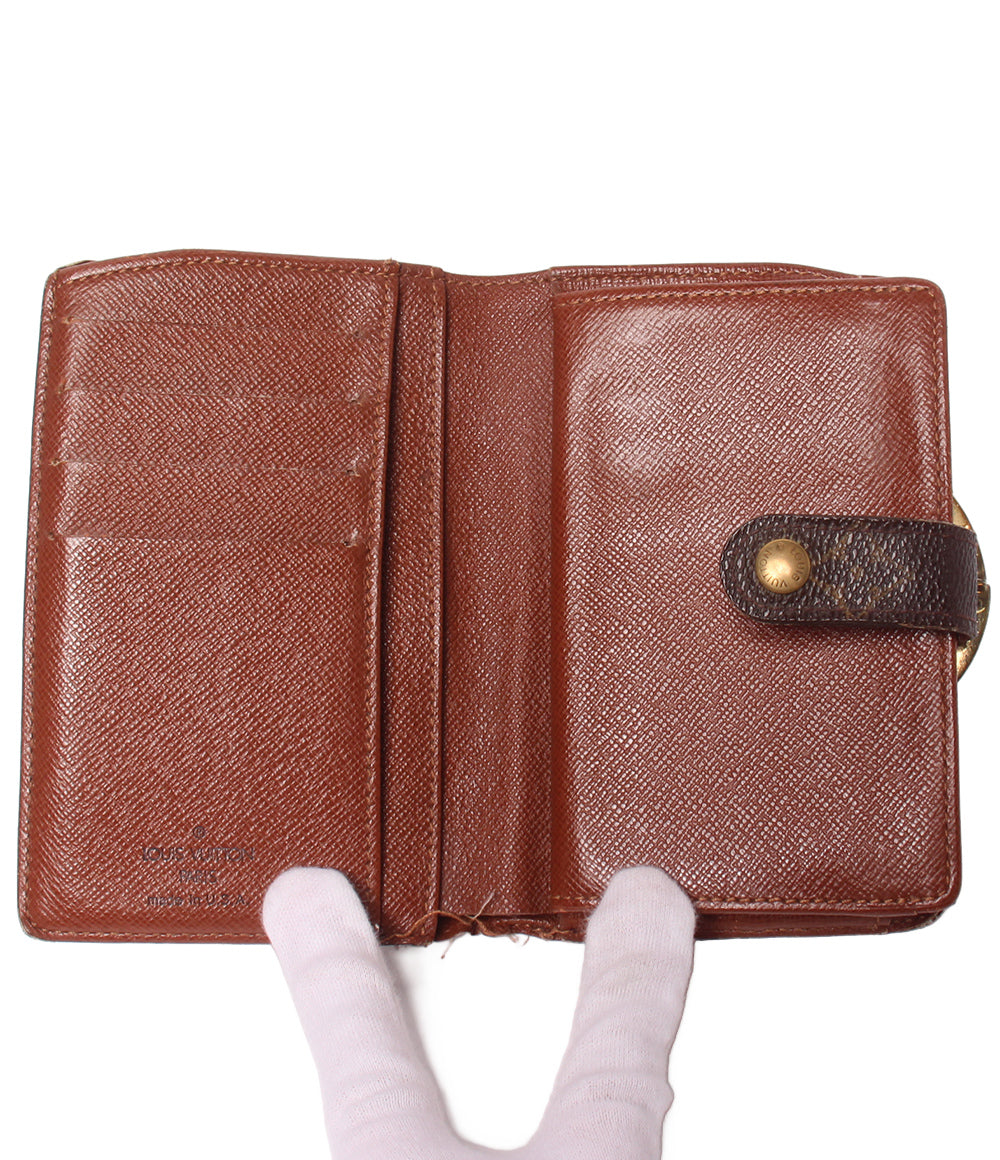 訳あり LOUIS VUITTON 二つ折り財布 がま口 ポルトフォイユ ヴィエノワ モノグラム M61673 レディース ルイ・ヴィトン